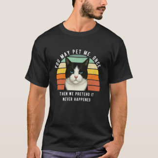 Camiseta Gato Preto Branco Engraçado Humor Sarcástico Você 
