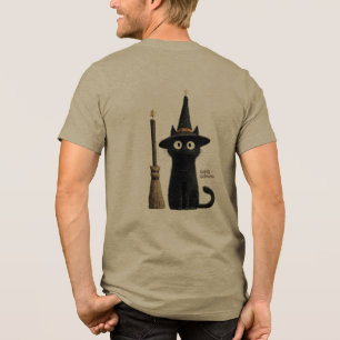 Camiseta Gato Preto Caprichoso Feliz Halloween