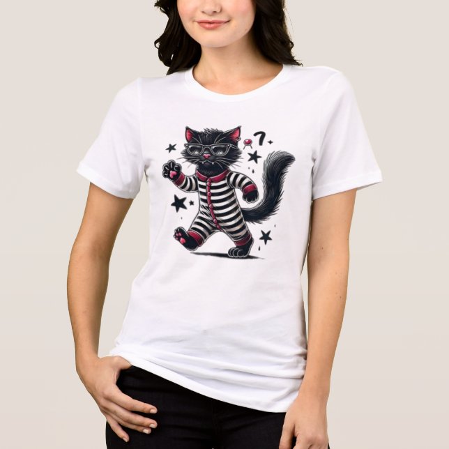 Camiseta Gato Preto Cinto (Frente)
