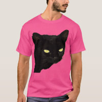 Gato Preto Com Lindos Olhos Amarelos Vetor Art Cu