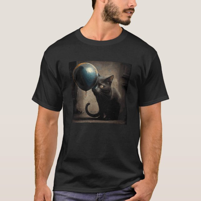 Camiseta Gato Preto Come Balão (Frente)