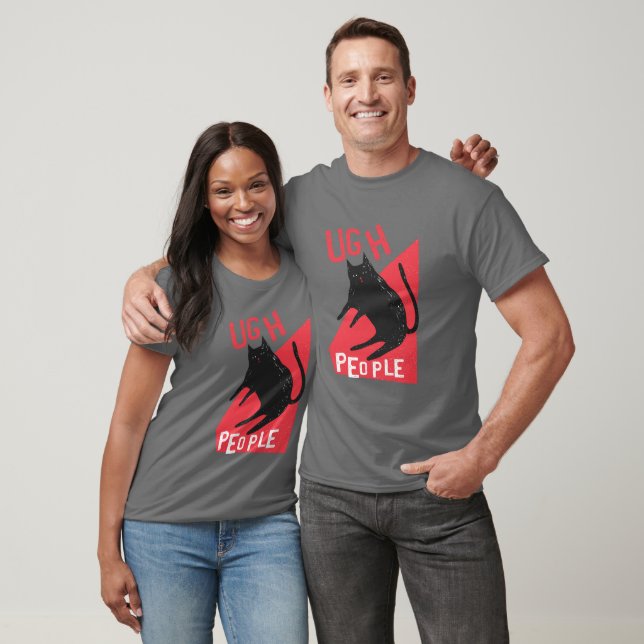 Camiseta Gato Preto das Pessoas (Unissex)