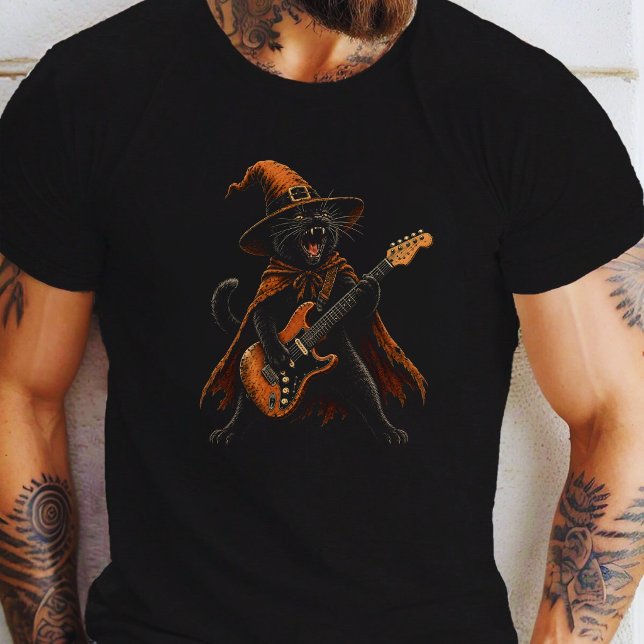 Camiseta gato-preto-de-Halloween (Criador carregado)