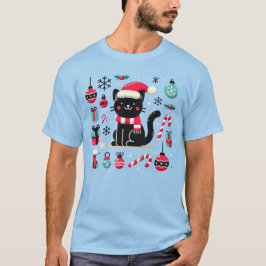 Camiseta Gato Preto de Natal