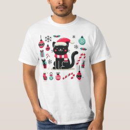 Camiseta Gato Preto de Natal
