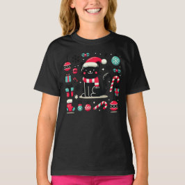 Camiseta Gato Preto de Natal