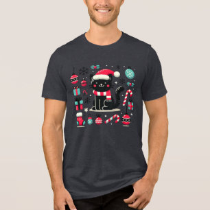 Camiseta Gato Preto de Natal