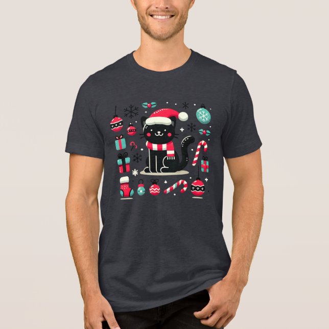 Camiseta Gato Preto de Natal (Frente)