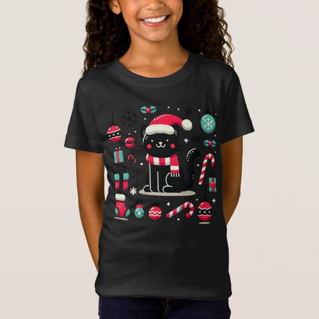 Camiseta Gato Preto de Natal (Frente)