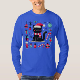 Camiseta Gato Preto de Natal