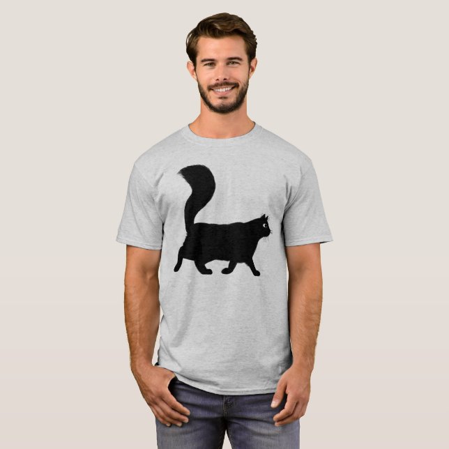 Camiseta Gato Preto de Penteado| Gatinho Legal (Frente Completa)