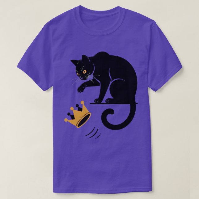 Camiseta Gato Preto Derruba a Coroa (Frente do Design)