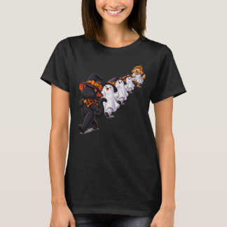 Camiseta Gato Preto Desfile de Fantasmas Halloween Gato Eng