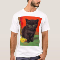 Gato Preto do Estilo Van Gogh