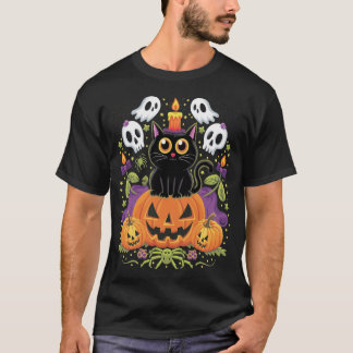 Camiseta Gato Preto do Halloween - Gato Louco