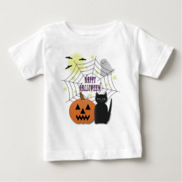 Camiseta Gato Preto e Abóbora Não Assustam Halloween