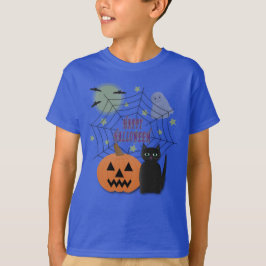 Camiseta Gato Preto e Abóbora Não Assustam Halloween
