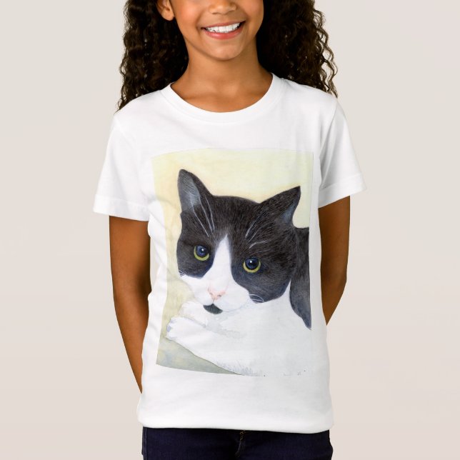 Camiseta Gato Preto e Branco (Frente)