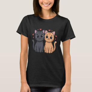 Camiseta Gato Preto e Laranja do Dia dos Namorados Gato Gen