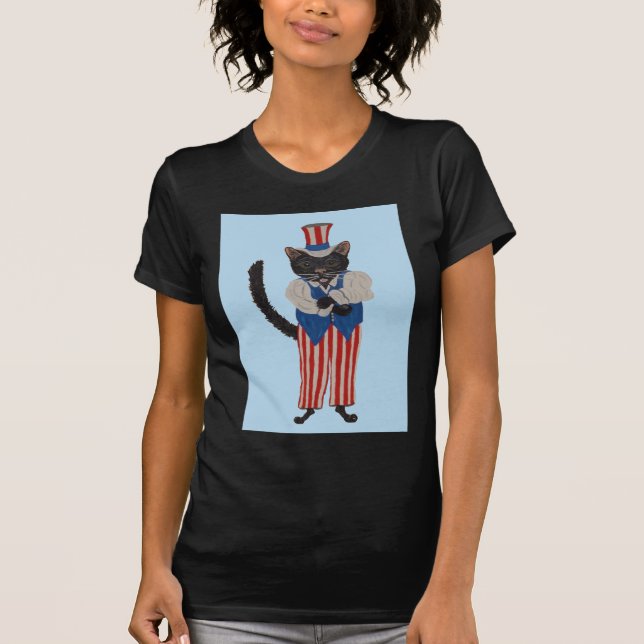 Camiseta Gato Preto em Terno do Tio Sam (Frente)