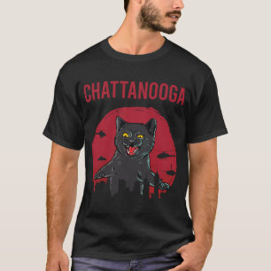 Camiseta Gato Preto Engraçado Chattanooga