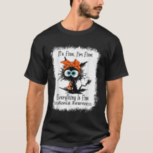 Camiseta Gato Preto Está Bem Estou Bem Conscientização sobr