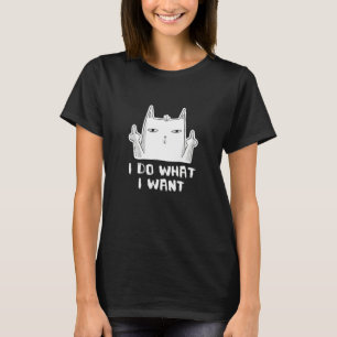 Camiseta Gato Preto Faça O Que Eu Quero Copo Vermelho Meu G