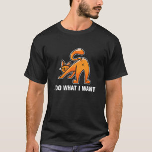 Camiseta Gato Preto Faça O Que Eu Quero Copo Vermelho Meu G