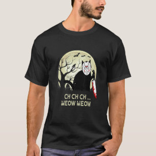 Camiseta Gato Preto Fantasia de Sexta-Feira Assustadora Ch 