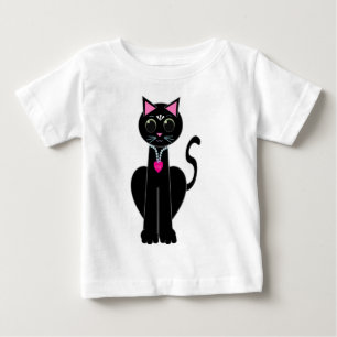 Camiseta Gato preto fofo
