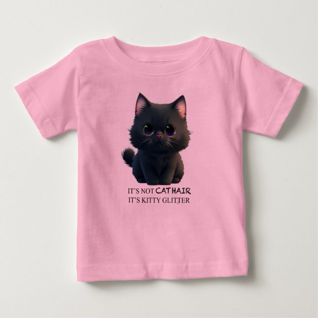 Camiseta Gato preto fofo (Frente)