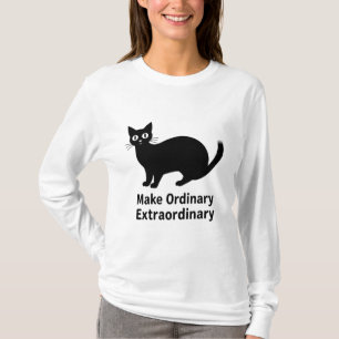 Camiseta Gato preto fofo
