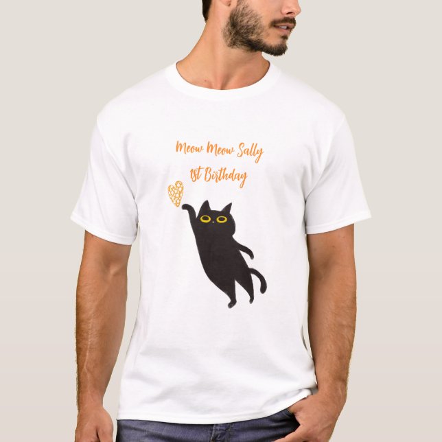 Camiseta Gato Preto Fofo (Frente)