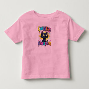 Camiseta Gato Preto Fofo Com Olhos Amarelos Grandes