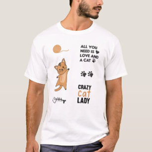 Camiseta Gato Preto Gato Vestido Pintar Ditos