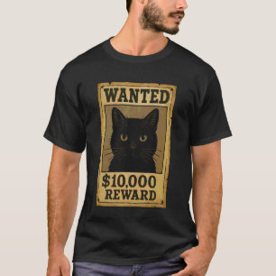 Camiseta Gato Preto Imagem Procurada
