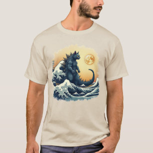 Camiseta Gato Preto Kawaii Monstro - Catzilla Encontra a On