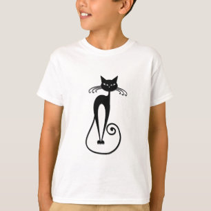 Camiseta Gato preto magro e caprichoso