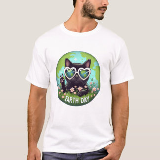 Camiseta Gato Preto Mão de Sinal