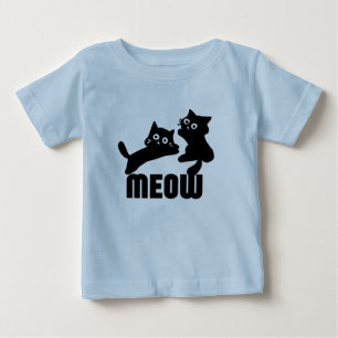 Camiseta gato preto, miau