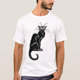 Camiseta Gato Preto Místico - Silhueta de Sombra"