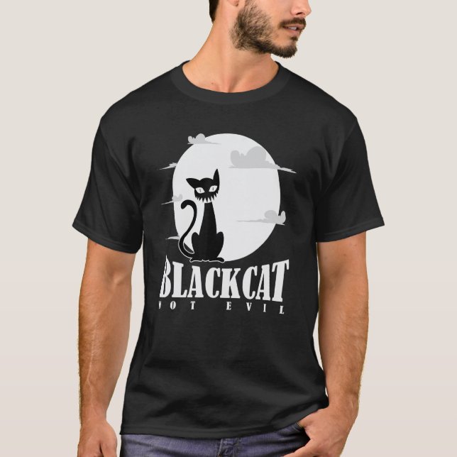 Camiseta Gato Preto Não é Malvado (Frente)