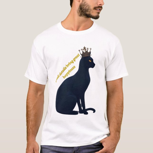 Camiseta Gato preto real (Frente)
