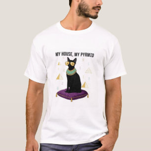 Camiseta Gato Preto Real Egípcio - Minha Casa Minha Pirâmid