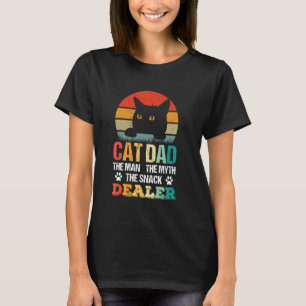 Camiseta Gato Preto Retro Pai O Homem O Mito Vendedor de La