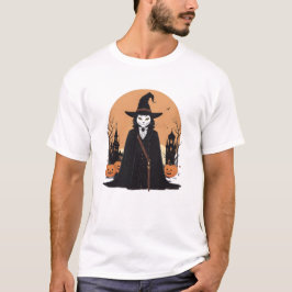 Camiseta Gato Preto Salem Místico com Pumpkins