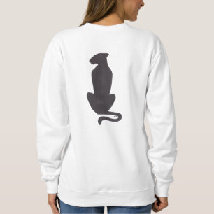 Camiseta Gato preto Silhout mulheres brancas camisolas de c