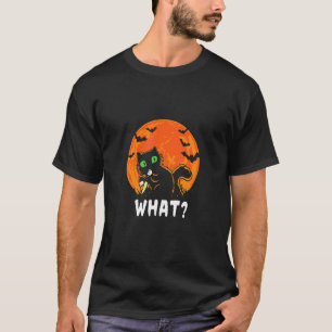 Camiseta Gato Preto Sinistro Feliz Dia das Bruxas Temporada