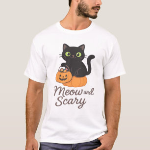 Camiseta Gato Preto Travesso com Olhos Verdes Brilhantes em