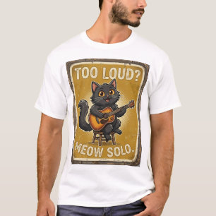 Camiseta Gato Preto Violão Mia Solo